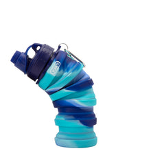 Load image into Gallery viewer, Blue BuildIt Foldable Silicone Bottle