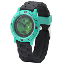 Load image into Gallery viewer, Black Pixel Build Silicone Analogue Watch