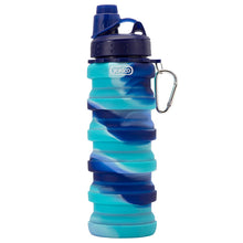 Load image into Gallery viewer, Blue BuildIt Foldable Silicone Bottle