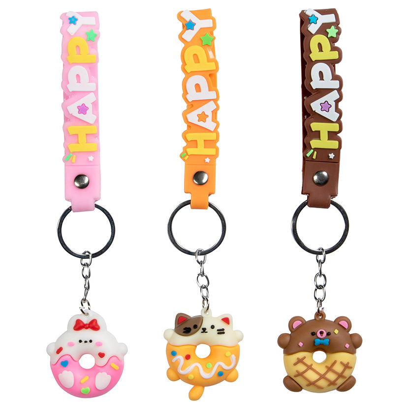 Happy Donut Keychain