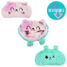 Load image into Gallery viewer, Bunny-to-Kitty Reversible Fluffy Pencil Case