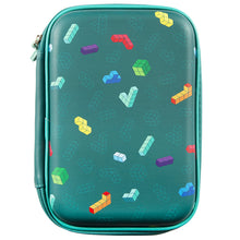 Load image into Gallery viewer, Green BuildIt Dbl Hardshell Pencil Case