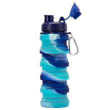 Load image into Gallery viewer, Blue BuildIt Foldable Silicone Bottle
