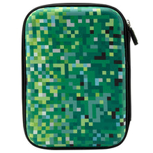 Load image into Gallery viewer, Green Pixel Build Dbl Hardshell Pencil Case