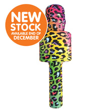 Load image into Gallery viewer, Leopard Print Bluetooth Karaoke Microphone