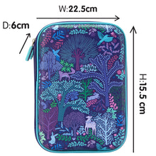Load image into Gallery viewer, Purple Fantastical Forest Dbl Hardshell Pencil Case