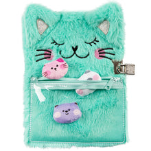 Load image into Gallery viewer, Kitty's Kitties Fluffy Lockable Journal