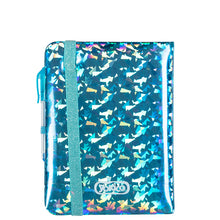 Load image into Gallery viewer, Blue Sparkle PU Gel Pen Pocket Journal