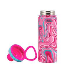 Load image into Gallery viewer, Pink Marley Swirl Dbl Wall Stainless Steel Bottle