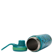 Load image into Gallery viewer, Green Marley Swirl Dbl Wall Stainless Steel Bottle