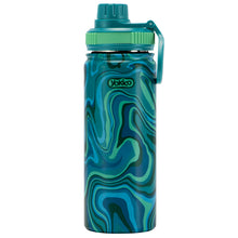 Load image into Gallery viewer, Green Marley Swirl Dbl Wall Stainless Steel Bottle
