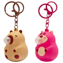 Load image into Gallery viewer, Bubble Blowing Bear Keychain