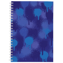 Load image into Gallery viewer, Blue Splat A4 Spiral Notebook