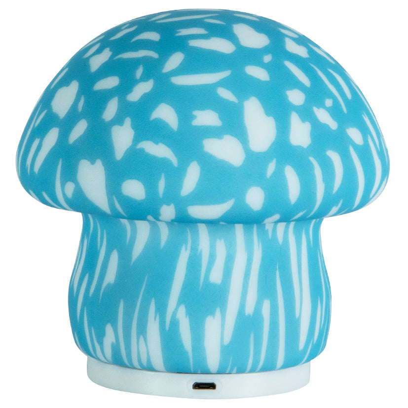 Blue Mushroom Patting Glow Lamp
