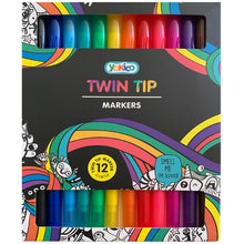 Load image into Gallery viewer, Twin Tip Markers Set (12 Pack)