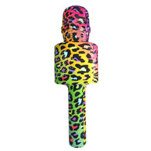 Load image into Gallery viewer, Leopard Print Bluetooth Karaoke Microphone