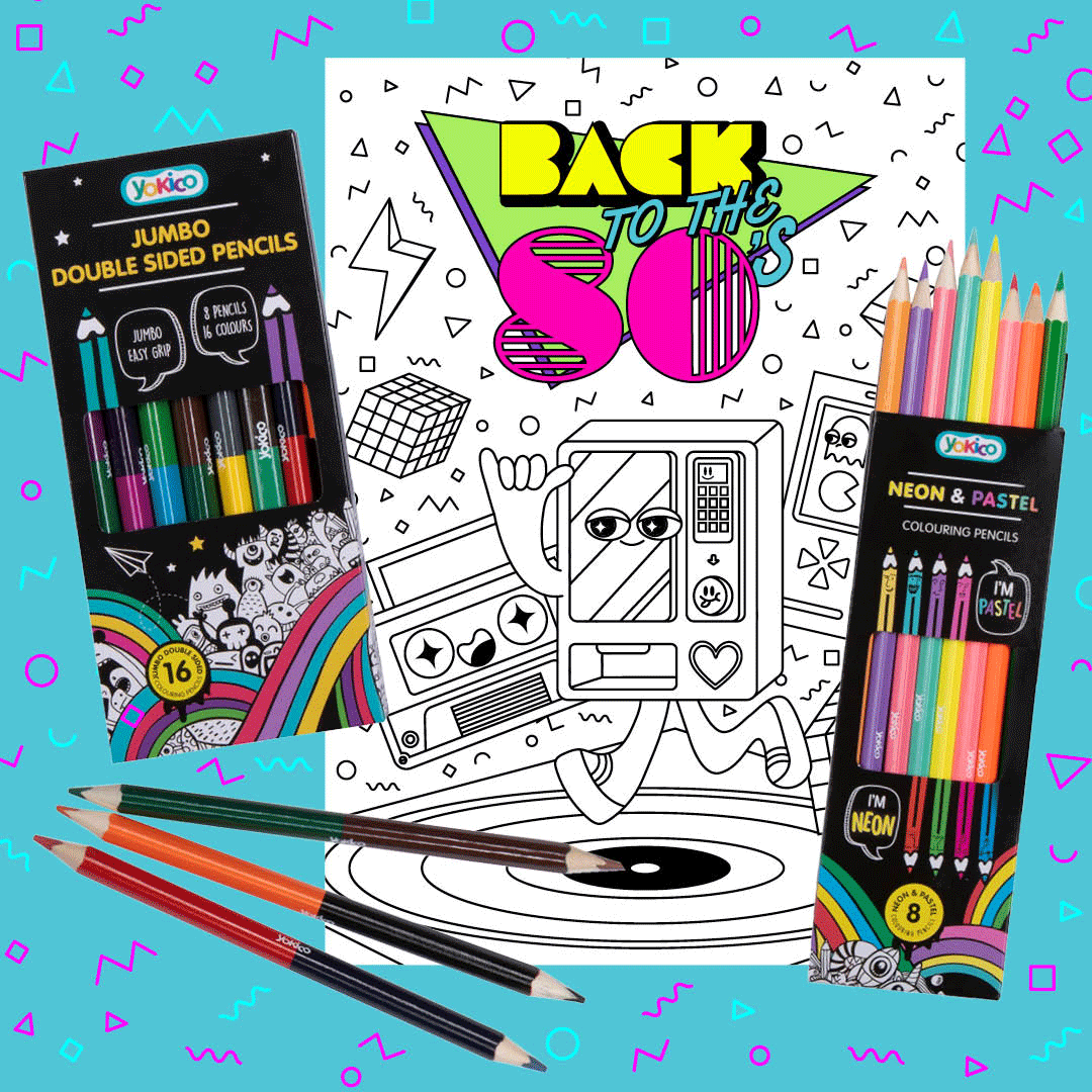 80's Rock colouring page