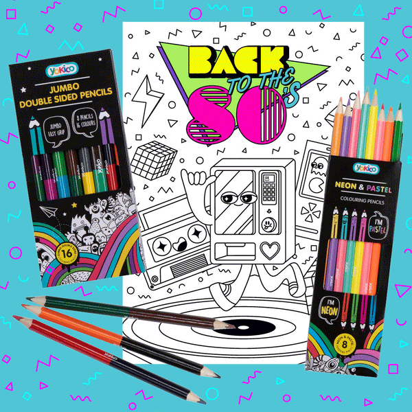 80's Rock colouring page