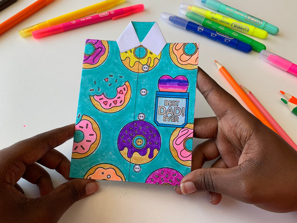 Father's Day Colouring Card
