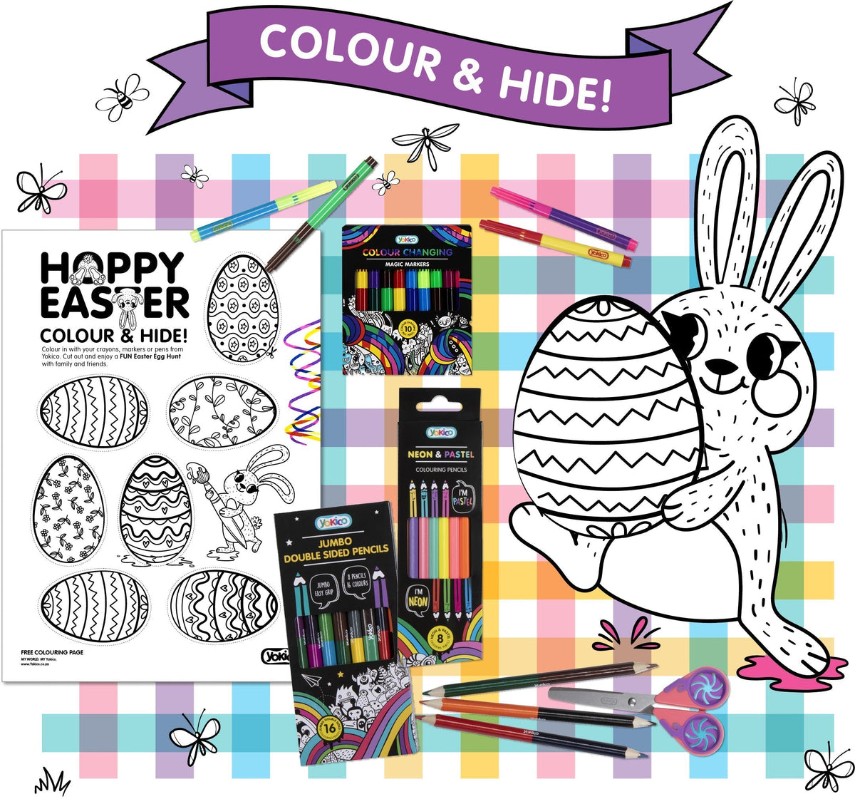 EASTER EGG HUNT- Colour, Cut Out & Hide