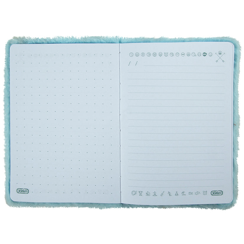 Rainbow Cloud Elasticated Fluffy Journal