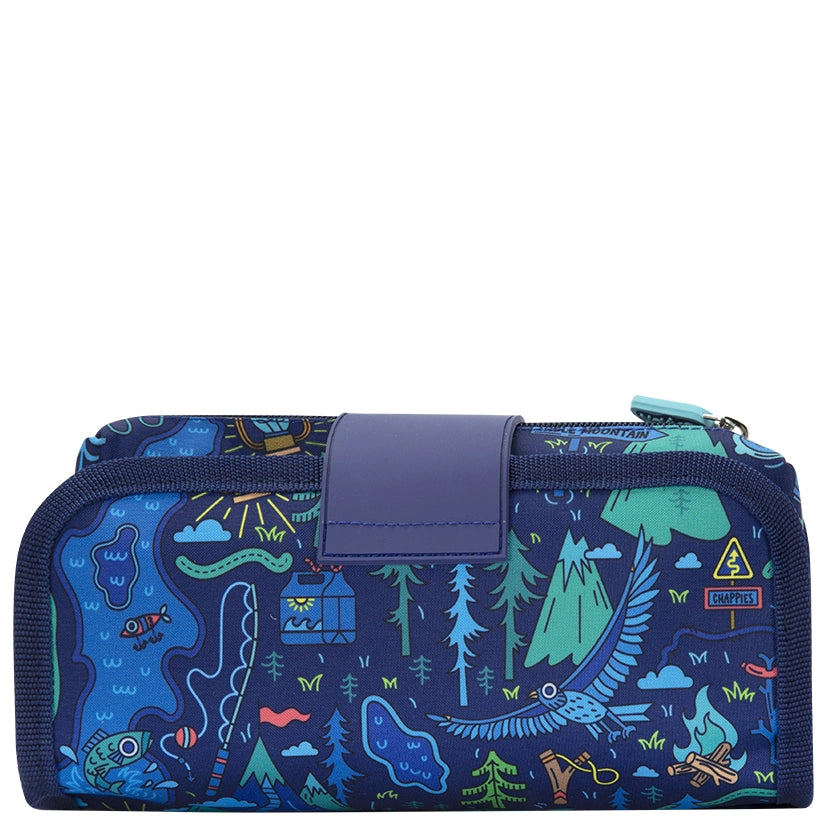 Blue Yoki Explorers Fold Over Pencil Case