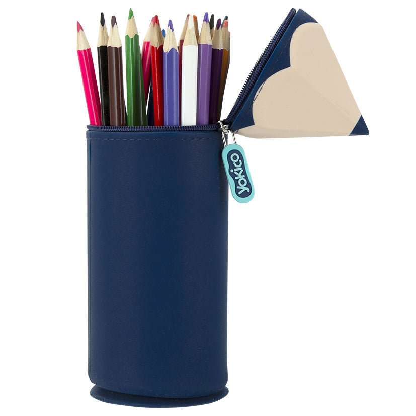Blue Pencil Silicone Pencil Case