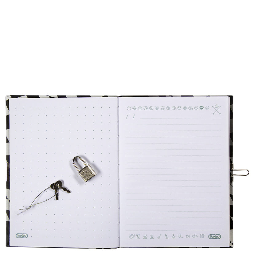 Glow in the Dark Racing Flag Paper Lockable Journal
