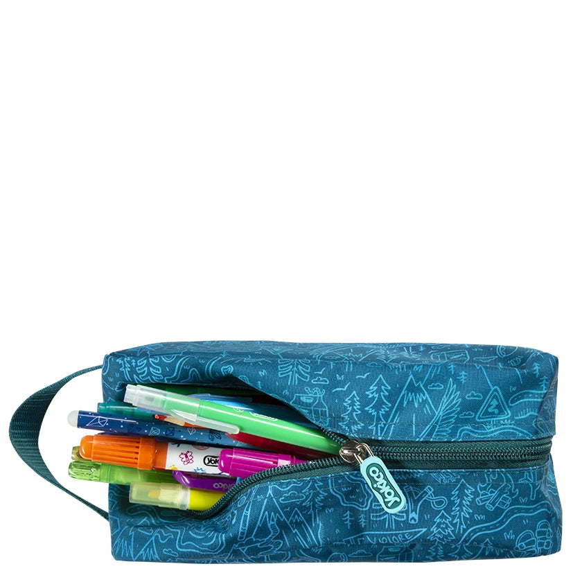 Green Yoki Explorers Carry All Pencil Case