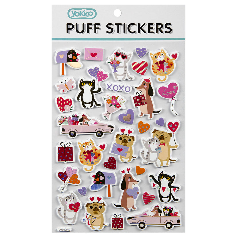 Assorted Puff Sticker sheet - Love