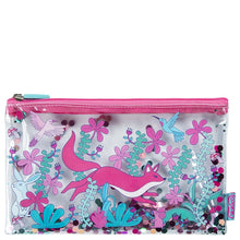 Load image into Gallery viewer, Pink Fantastical Forest Glitter Filled Pencil Case
