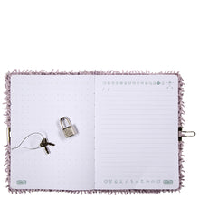 Load image into Gallery viewer, Lilac Hedgehog Fluffy Lockable Journal