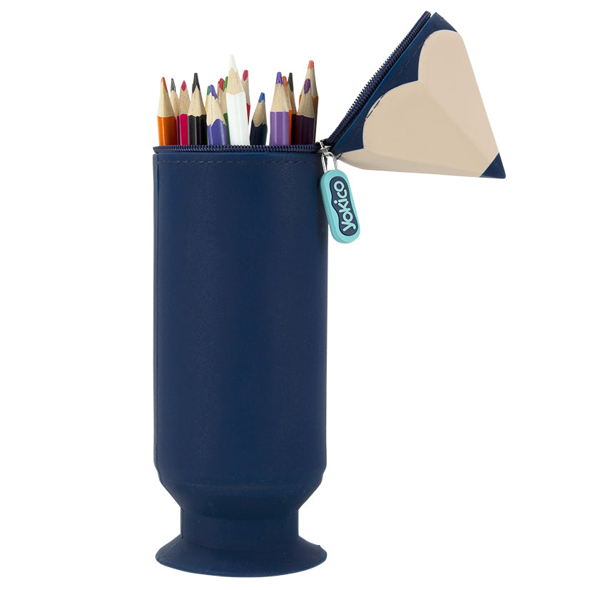 Blue Pencil Silicone Pencil Case