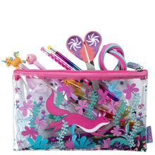 Load image into Gallery viewer, Pink Fantastical Forest Glitter Filled Pencil Case
