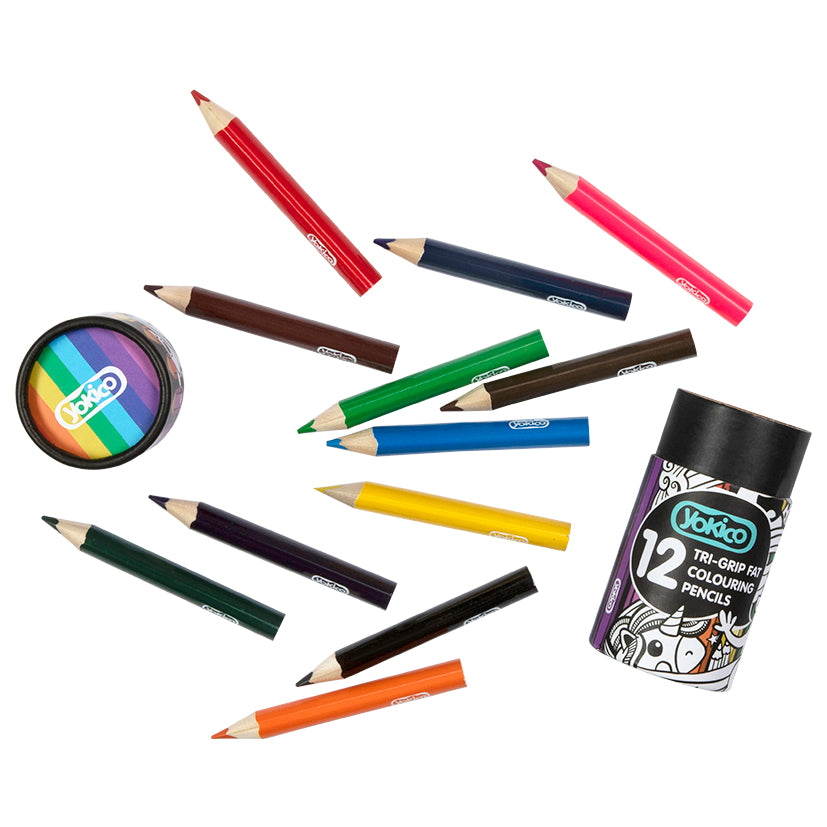 Tri-Grip Fat & Short Colouring Pencils (12pack)