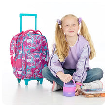 Load image into Gallery viewer, Pink Fantastical Forest Large Trolley Backpack