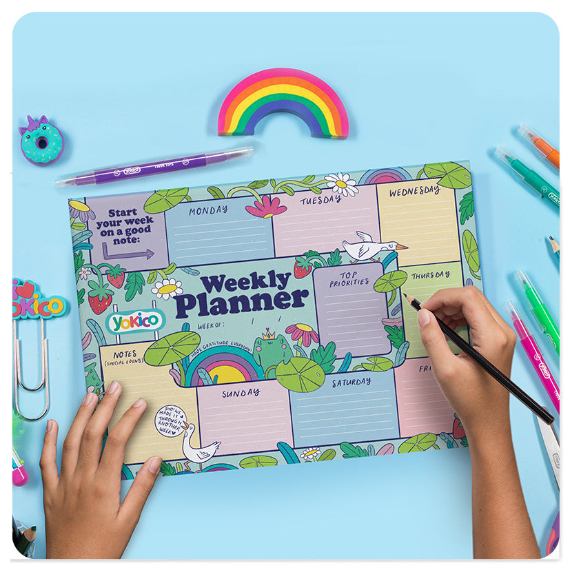 Waddle Through Your Weekly A4 Desk Planner