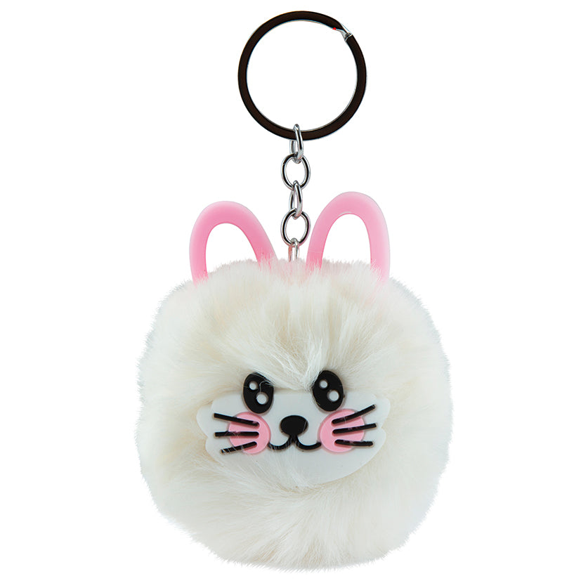 Fluffy Fox Pom Pom Keychain