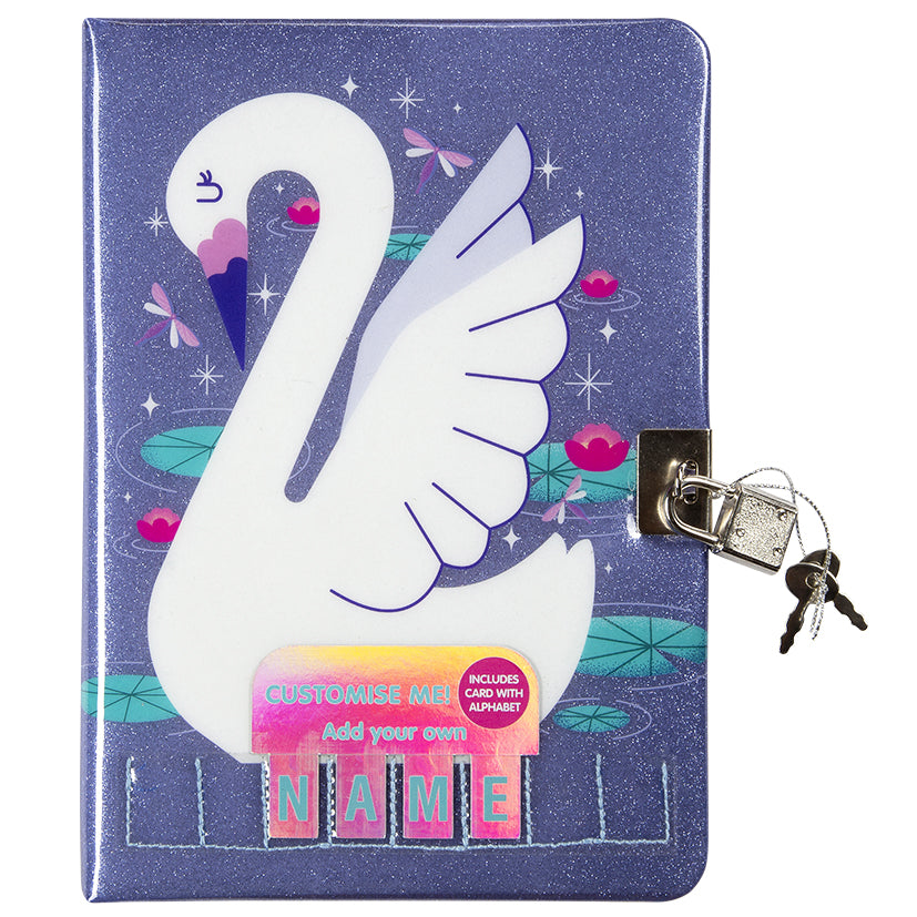 Swans DIY PU Lockable Journal