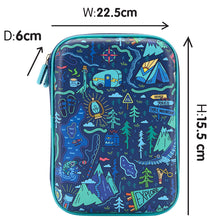 Load image into Gallery viewer, Blue Yoki Explorers Dbl Hardshell Pencil Case