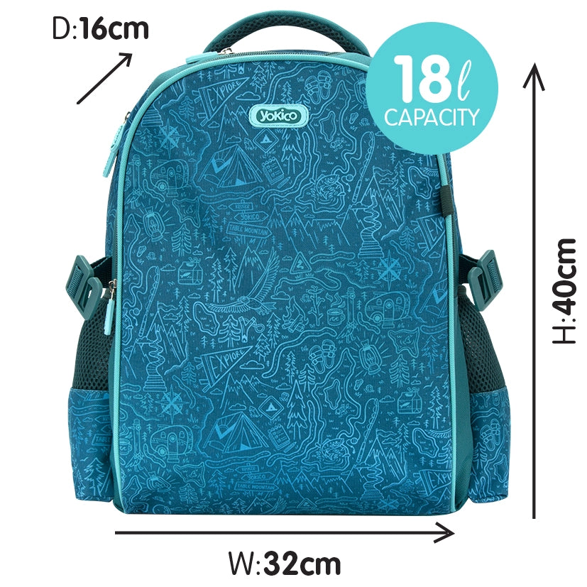 Green Yoki Explorers Backpack (Clip-on)