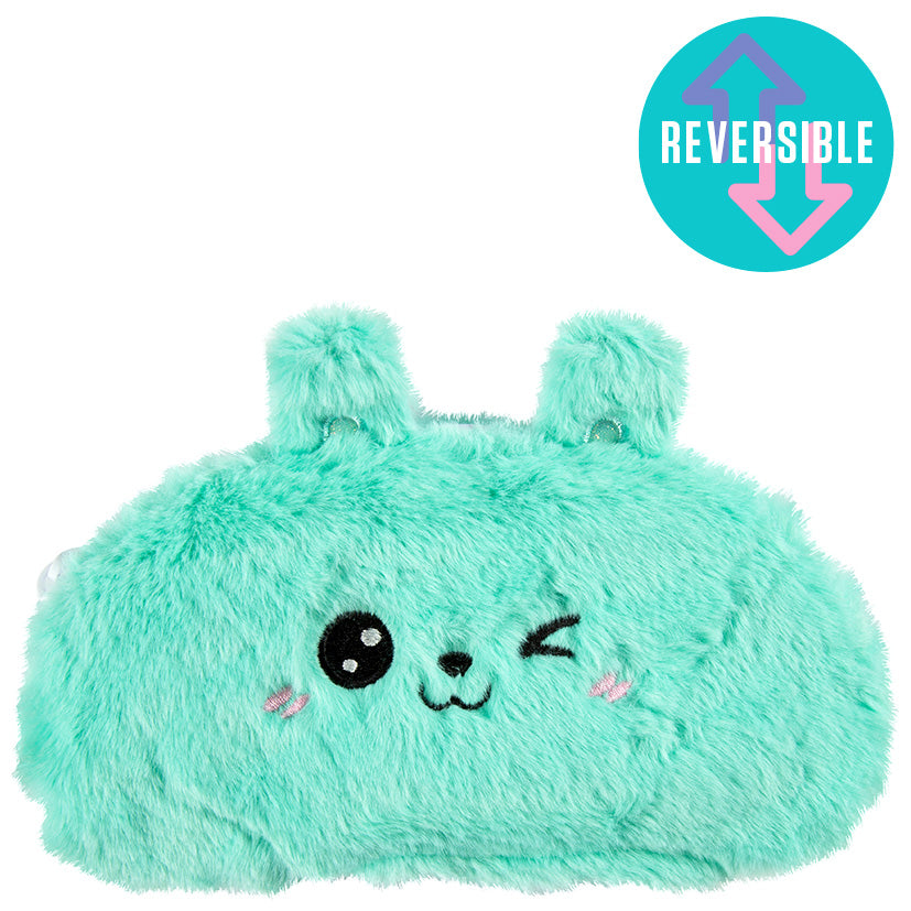 Bunny-to-Kitty Reversible Fluffy Pencil Case