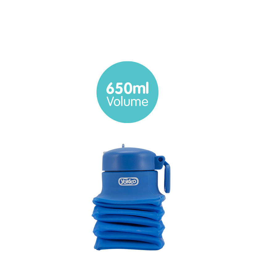 Blue Skyward Brigade Square Silicone Bottle