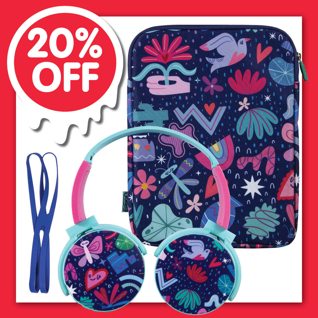 GP2603 - 20% -Cape Fiesta Bluetooth Headphones & Cape Fiesta Tablet Sleeve Set