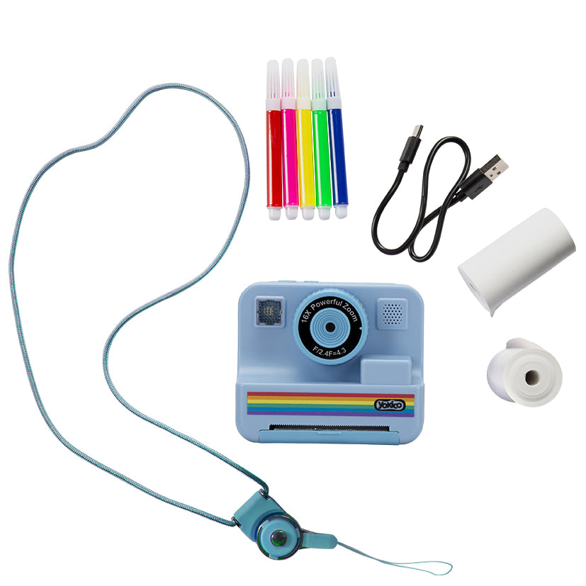 Blue Insta Print Camera