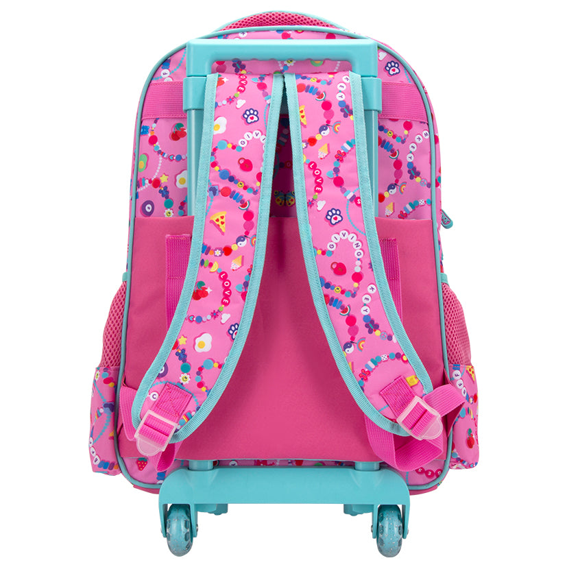 Pink Lucky Charm Large Trolley Backpack