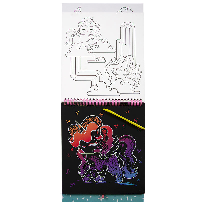 Wings, Wands & Unicorns Scratch & Colouring Set