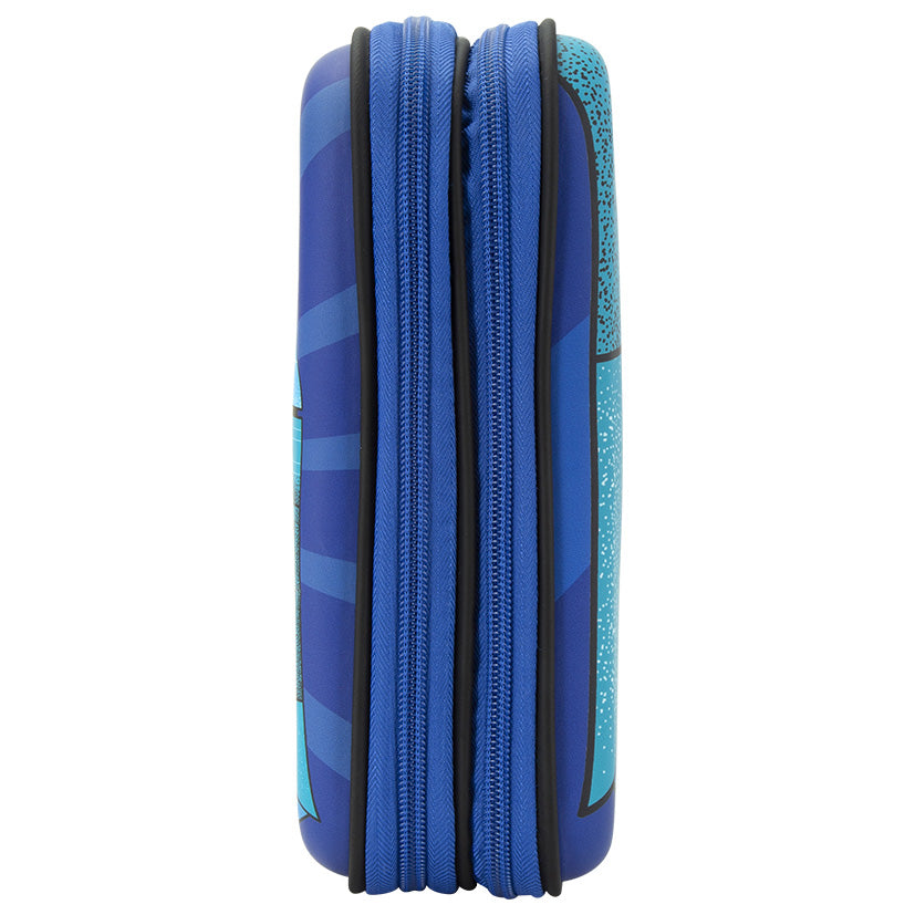 Blue Illi MashUp Dbl Hardshell Pencil Case