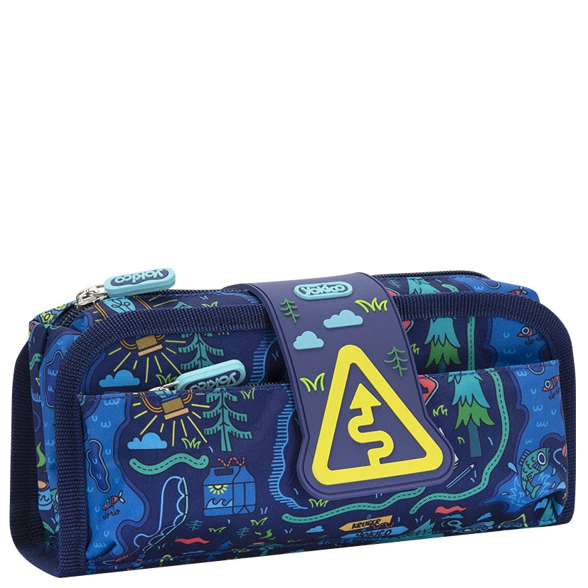 Blue Yoki Explorers Fold Over Pencil Case