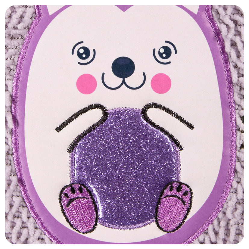 Lilac Hedgehog Fluffy Lockable Journal